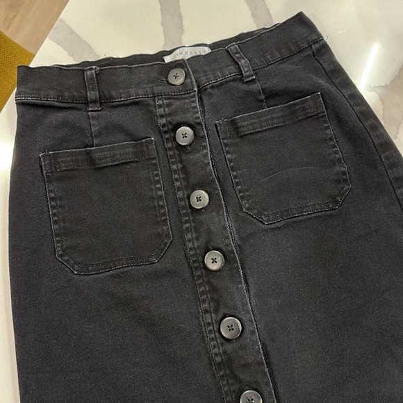 DOWNEAST Black Denim Knee Length Skirt Sz S - Picture 3 of 7